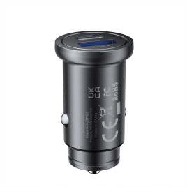 Metal Car Charger 30W CA12 - USB-C, USB-A