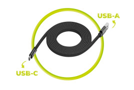 Magnetic Cable USB-A to USB-C 1m Black Patented Original