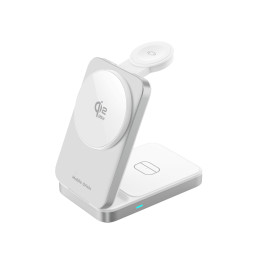 3in1 Qi2 25W Foldable Charging Stand PW35 Silver MagSafe Compatible