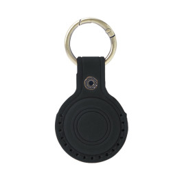 Kožená klíčenka AirTag A6, Černá
