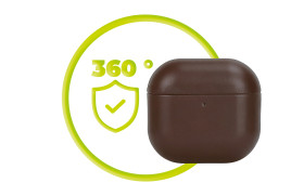 Kožené pouzdro pro AirPods 4 – hnědé