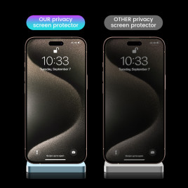 Screen Guard Privacy iPhone 15 Pro with easy applicator, 2 pack
