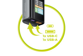 PowerBank 100W PD 14000mAh with Display PB12 - USB-C + USB-A