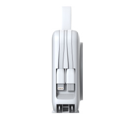 Powerbank 10000mAh / Travel Charger, Lightning/USB-C Cable, Bílá- kompatibilní s MagSafe AW / iPhone