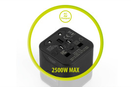 Universal Travel Adapter PW30 EU/UK/US/AUS, Black