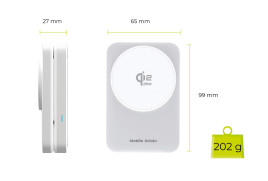 3in1 Qi2 25W Foldable Charging Stand PW35 Silver MagSafe Compatible