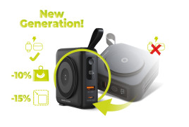 PowerBank 10000mAh / Travel Charger, Lightning/USB-C Cable, Černá - kompatibilní s MagSafe AW / iPhone