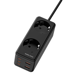 GaN 65W Prodlužovací adaptér MultiHub PW19 3× USB-C + 2× USB-A