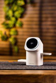 3in1 Wireless Automatic Charging Qi2 Station PW11 - White