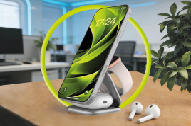 UltraSlim Foldable Charger PW36, 3in1 Qi2 25W, Silver