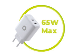 GaN nabíječka 65W TÜV MO19 – duální USB‑C