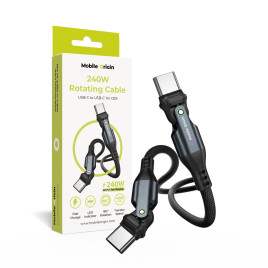 240W Rotating Cable USB-C to USB-C 1m CB3