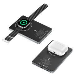 Bezdrátová PowerBanka 3v1 Metal Slim 5000mAh PB4