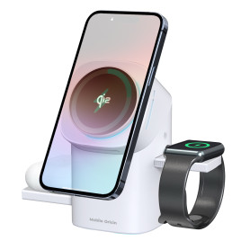 3in1 Wireless Charging Qi2 Station PW11 - White
