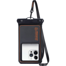 Voděodolné plovoucí pouzdro 6,8″ – černo‑oranžové