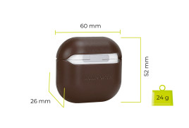 Kožené pouzdro pro AirPods 4 – hnědé