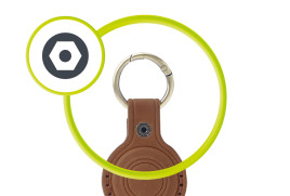 Kožená klíčenka AirTag A6, Tmavě hnědá
