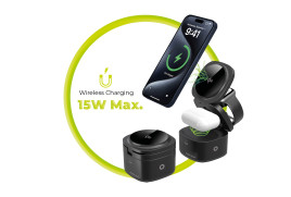 GaN skládací nabíječka 5v1 65 W Qi2 PW1 – bílá