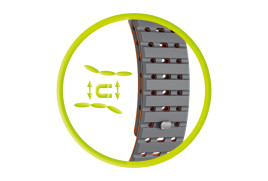 Magnetický řemínek pro Apple Watch 44 / 45 / 46 / 49 mm – šedo‑oranžový