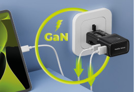 Cestovní Adaptér GaN 35W, EU/US/UK/AU PW25 Black