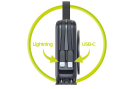 PowerBank 10000mAh / Travel Charger, Lightning/USB-C Cable, Černá - kompatibilní s MagSafe AW / iPhone