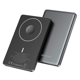 Bezdrátová PowerBanka 3v1 Metal Slim 5000mAh PB4
