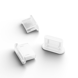 USB-C Dust Plug & Cleaning Brush CL1 Black/Clear for iPhone, Android