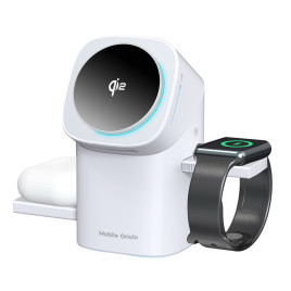 3in1 Wireless Charging Qi2 Station PW11 - White