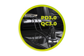 Metal Car Charger 30W CA13 - 2x USB-C