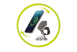 TravelCharge PRO cestovní nabíječka – stříbrná