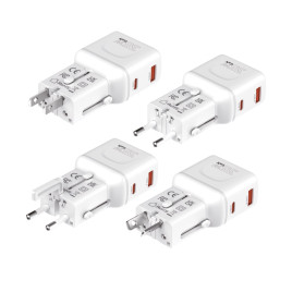 GaN 35W Travel Adapter, EU/US/UK/AU PW25 White