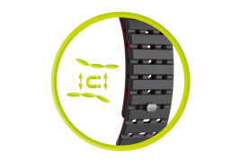 Magnetický řemínek pro Apple Watch 44 / 45 / 46 / 49 mm – černočervený