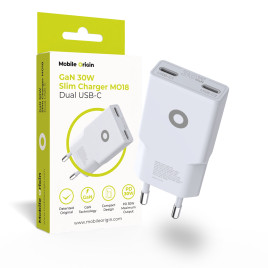 GaN 30W Slim Charger TÜV MO18 Dual USB-C