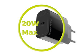 Síťová nabíječka MO11, PD20W – USB‑C, Černá