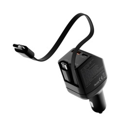 Car Charger CA22 90W - USB-C + USB-A, + 2x USB-C Cable
