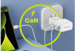 GaN 35W Travel Adapter, EU/US/UK/AU PW25 White