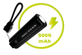 Kompaktní PowerBanka PB7 5000 mAh s baterkou a USB-C kabelem