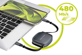 100W Retractable Cable Box USB-C to USB-C CB7, Spage Grey