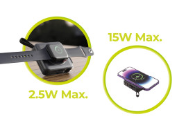 Powerbank 10000mAh / Travel Charger, Lightning/USB-C Cable, Černá - kompatibilní s MagSafe AW / iPhone