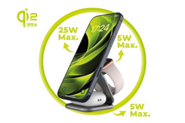 UltraSlim Foldable Charger PW36, 3in1 Qi2 25W, Space Grey