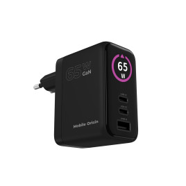 65W GaN TFT Display Charger PW20 - 2x USB-C + USB-A