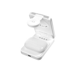 3in1 Qi2 25W Foldable Charging Stand PW35 Silver MagSafe Compatible