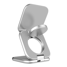 UltraSlim Foldable Charger PW36, 3in1 Qi2 25W, Silver