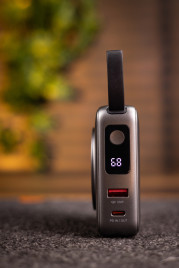 PowerBank 10000mAh / Travel Charger, Lightning/USB-C Cable, Černá - kompatibilní s MagSafe AW / iPhone