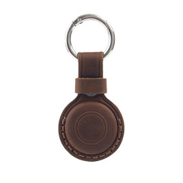 Kožená klíčenka AirTag Outdoor A7, Tmavě hnědá