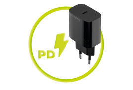 Síťová nabíječka MO11, PD20W – USB‑C, Černá