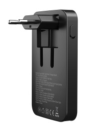 Slim Charger dual USB-C, Single USB-A black