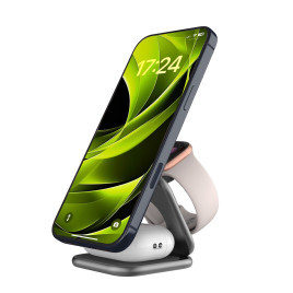 UltraSlim Foldable Charger PW36, 3in1 Qi2 25W, Space Grey