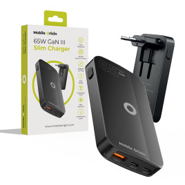 Slim Charger dual USB-C, Single USB-A black