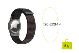 Řemínek AirTag A4, Černý s motivem Kosmonauta